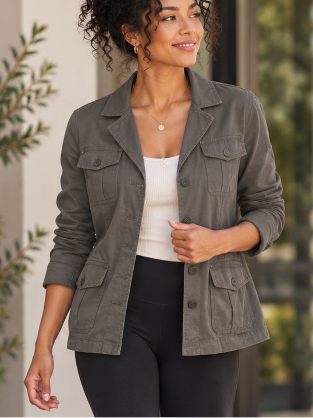 🌤️MAKE OFFER🌤️ Cino Classic Olive Green Utility Jacket Fall Size Large